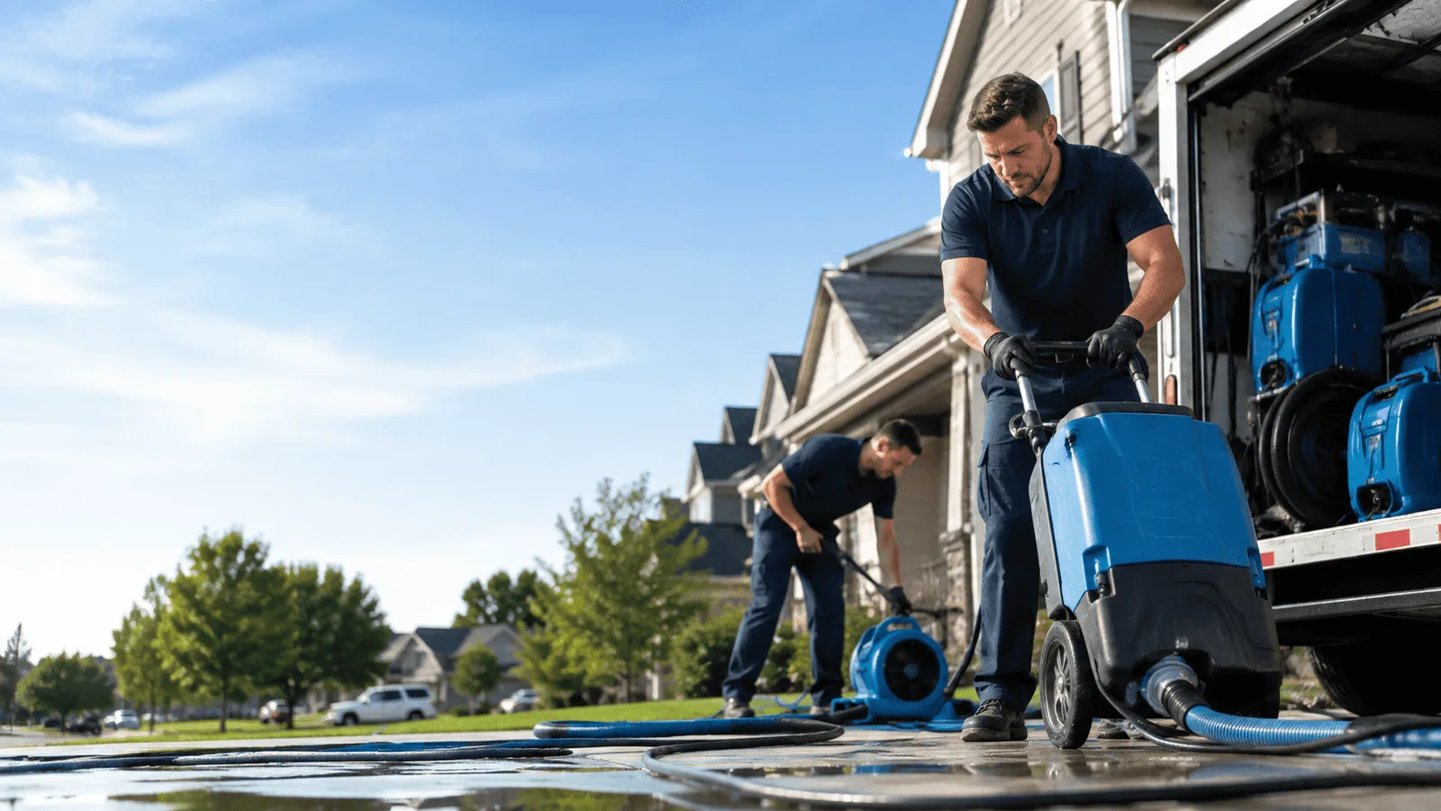 Dehumidification being performed in Coal Township, PA